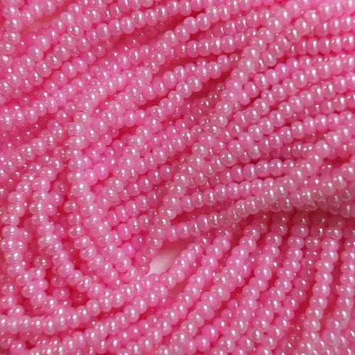 Vista 2 de Granos de la semilla 11/0 Checa Rosa Perla Perlas de Vidrio (B00261)