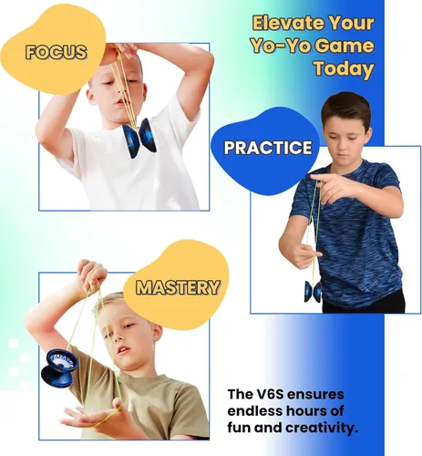 Vista 7 de MAGICYOYO Yoyo Profesional Responsivo para Niños de 8-12, V6 Locus Yo Yo de Doble Función para Adultos, Yo-yo de Truco de Giro con el Dedo