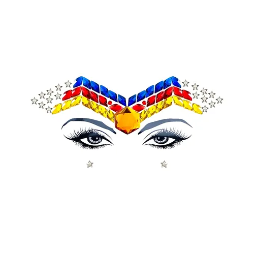 Vista 12 de Neva Nude Americana Crystal Jewel - Adhesivo de cristal para la cara, gemas para carnavales, Halloween, festivales, raves y fiestas, adhesivo