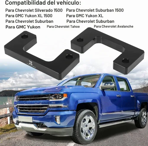 Vista 2 de X AUTOHAUX Kit de elevación de nivelación delantera de 1 pulgada, espaciador de puntal de resorte de suspensión, espaciadores de elevación