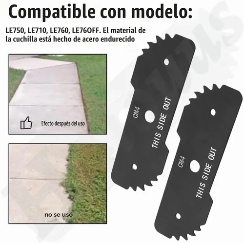 Vista 2 de Cuchillas de repuesto para bordeadoras de alta resistencia EB-007 Edge Hog de 7-1/2 pulgadas, compatibles con Black & Decker, compatible