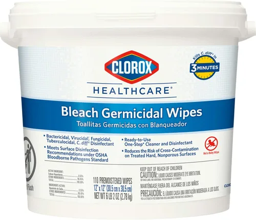 Vista 14 de Clorox Pro Healthcare - Toallitas germicidas de lejía, limpieza sanitaria y limpieza industrial, toallitas Clorox Wipes, 50 toallitas envueltas