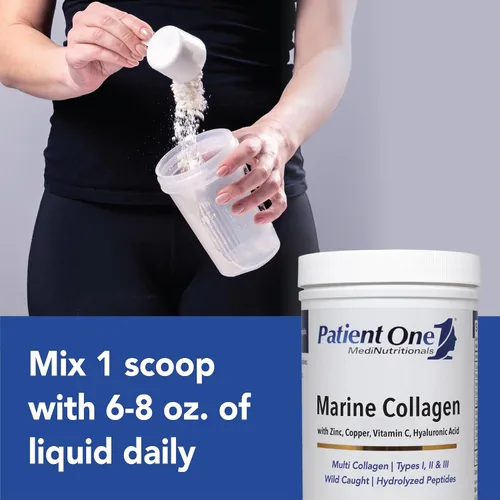 Vista 3 de Patient One Colágeno marino Suplemento en polvo para proporcionar apoyo de todo el cuerpo* con colágeno tipos 1, 2 y 3, más coactores