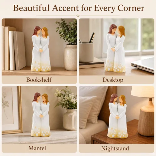 Vista 5 de Regalo para hermana para mujer, regalo de figuras para hermana, regalo de amistad, Navidad, Acción de Gracias, para hermanas, mejores amigas, mujeres