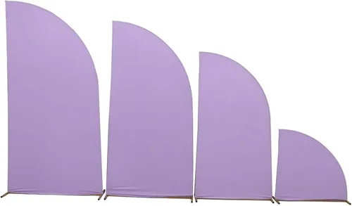 Vista 69 de Efavormart - Juego de 4 fundas de elastano beige para arco de media luna, fundas de telón de fondo Chiara de 2.5 pies a 7 pies para escenarios