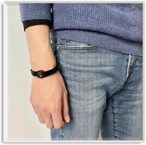 Vista 7 de Xusamss Pulsera de cuero Punk Rock Snap