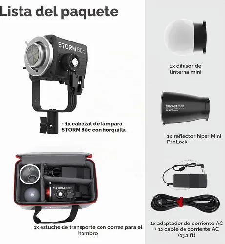 Vista 6 de Aputure Storm 80c Blair-CG RGB LED Monolight