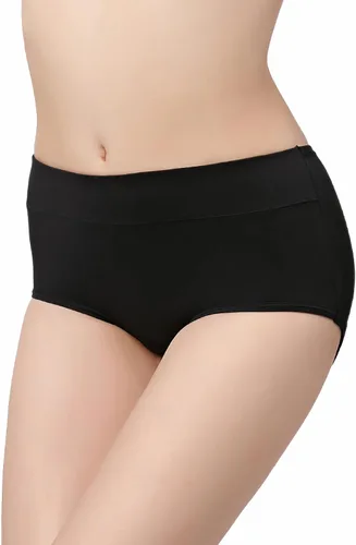 Vista 8 de Ropa interior para mujer con bloqueo EMF, de cintura media, antiradiación, escudo faraday, bragas elásticas de fibra plateada
