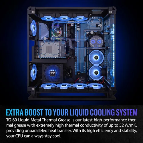 Vista 5 de Thermaltake Pacific SW1 Plus Bloque de agua para CPU, sensor de temperatura, compatible con LGA 1700 / AM5, 12 LED direccionables, control