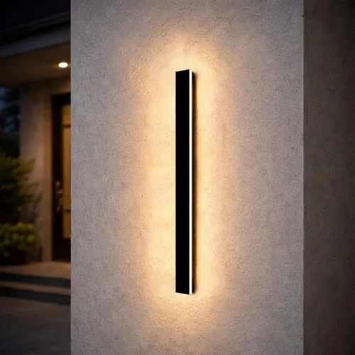 Vista 28 de Luces de pared modernas para exteriores de 39 pulgadas, 2700 K-6500 K, aplique de pared al aire libre regulable seleccionable con control remoto