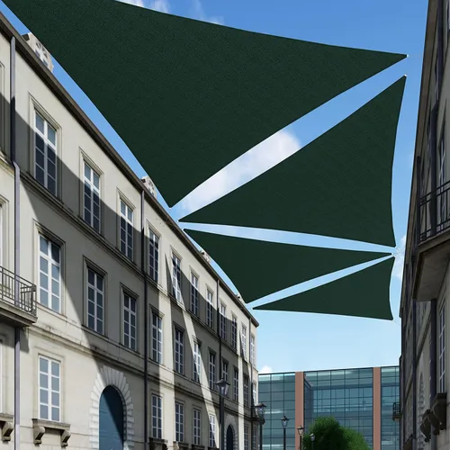 Vista 14 de TANG Toldo parasol triangular de 2 x 2 x 2 pies, para patio, tela permeable con bloqueo UV para pérgola, patio trasero, porche, terraza, jardín Beige