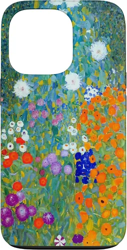Vista 10 de Funda para iPhone 16 Gustav Klimt Flower Garden