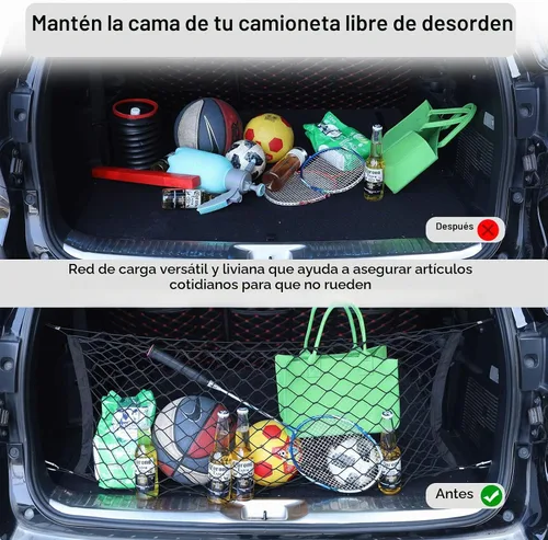 Vista 3 de Red de carga para Toyota Highlander - Organizador de almacenamiento de maletero elástico resistente estilo sobre para Highlander 2014-2025, Red