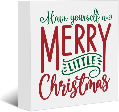 Vista 13 de Divertida decoración de Navidad para baño, decoración de Navidad para interiores, decoración de Papá Noel, decoración de madera con texto en inglés