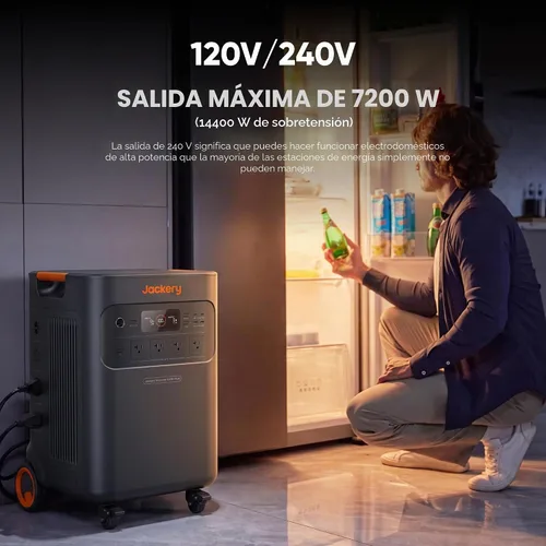 Vista 3 de Jackery Generador solar 5000 Plus y paneles de 2x200W, 5040Wh, salida de CA