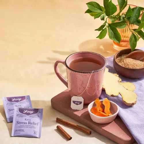 Vista 5 de Té kava de alivio del estrés de Yogi Tea Co, 16 bolsitas