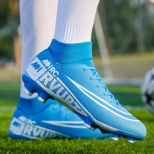 Vista 7 de Qzzsmy Tacos de fútbol para hombre zapatos de fútbol atléticos para caminar tacos Ag para entrenamiento al aire libre