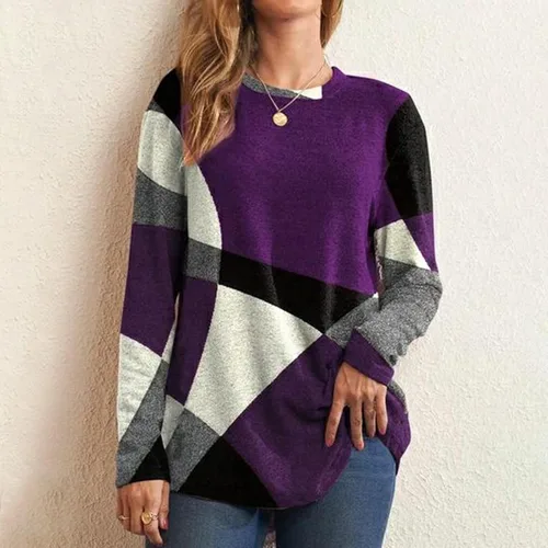 Vista 2 de Abrigos de invierno para mujer, moda 2022, cachemira francesa, manga larga, estampado holgado, chaquetas deportivas para otoño