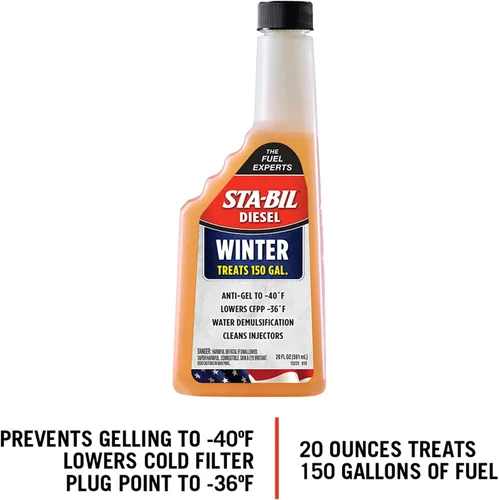 Vista 2 de STA-BIL Diesel Winter Anti-Gel - Evita la gelificación de combustible hasta -40 grados Fahrenheit - Limpia los inyectores - Trata 250 galones