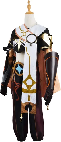 Vista 6 de Genshin Impact Aether Cosplay Disfraz Uniforme Anime Halloween Traje Trajes Ropa
