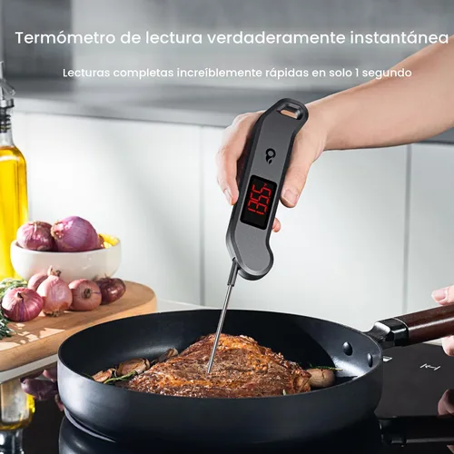 Vista 4 de Termómetro digital profesional para carne, lectura instantánea de 1 segundo, precisión de ± 0.5 ℉, termómetro de alimentos certificado NIST y NSF
