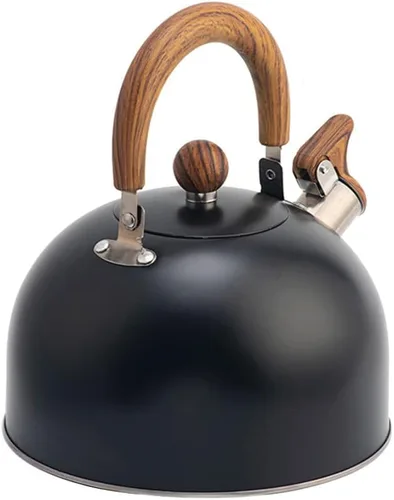 Vista 4 de Hervidor de té silbante – Hervidor de té de 3.1 cuartos de galón, tetera silbante de acero inoxidable para estufa, tetera silbato de 3 litros