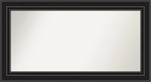 Vista 568 de Amanti Art Espejo personalizado, espejo de baño negro puente, espejo de pared o espejo de tocador de baño sobre el fregadero (26 x 26 pulgadas)