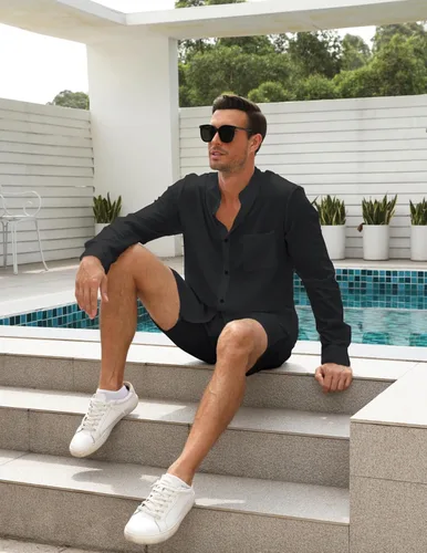 Vista 3 de RPOVIG Conjuntos de lino para hombre, conjuntos de verano de 2 piezas, ropa de vacaciones en la playa, camisas casuales de manga larga, pantalones