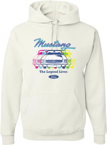 Vista 29 de Wild Bobby Ford Mustang The Legend Lives - Sudadera con capucha unisex con diseño de coches y camiones