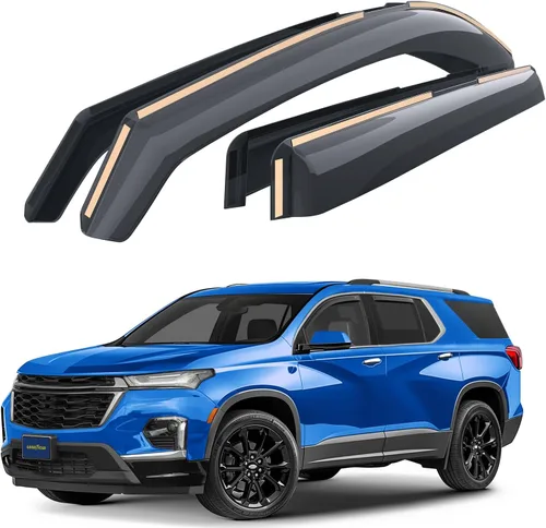 Vista 10 de Goodyear - Deflectores de ventana de canal inastillables para Honda Accord 2013-2017 Sedan, protectores para la lluvia, viseras para la ventana