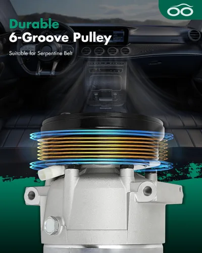 Vista 5 de Compresor de CA SCITOO para Chevy para Aveo 1.6L 2004 2005 2006 2007 2008 Fast Cooling, Ultra Low Noise (≤72 dB) Air Conditioner Compressor for