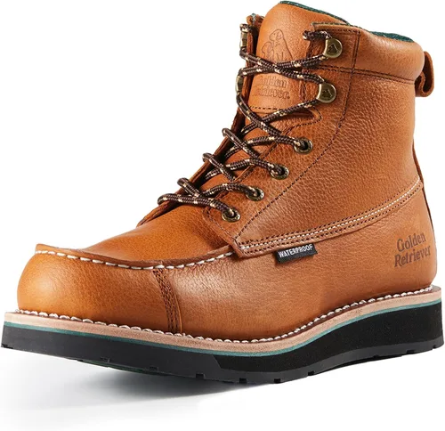 Vista 8 de Golden Retriever Men's Waterproof Composite Toe Work Boots, Slip Resistant Punta compuesta ancha G6355