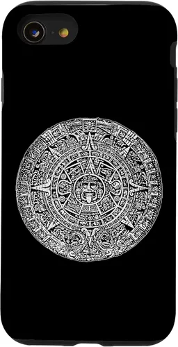 Vista 18 de Aztec Calendar Sun Stone Mexican Mayan Calendario Azteca Case for iPhone 17