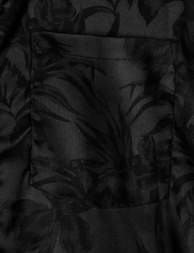 Vista 5 de VATPAVE Camisas de verano jacquard de ajuste regular para hombre, estilo casual, con botones, manga corta, con bolsillo