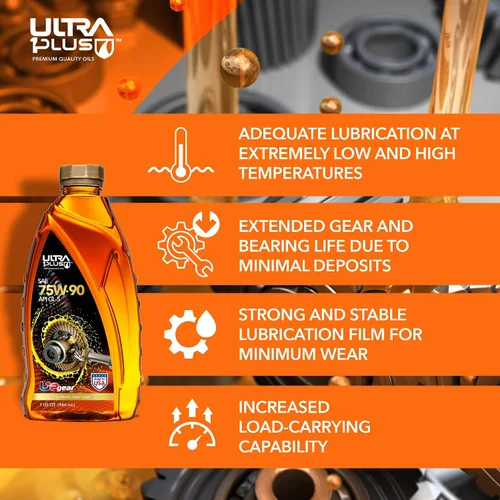 Vista 5 de ULTRA1PLUS SAE 75W-90 Aceite sintético para engranajes API GL-5 (Galón - 4 QTS)