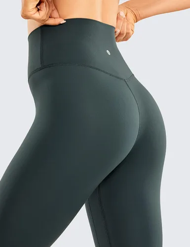 Vista 33 de CRZ YOGA Leggings de entrenamiento para mujer con sensación de desnudez cepillada de 25 pulgadas, pantalones de yoga de compresión de cintura alta