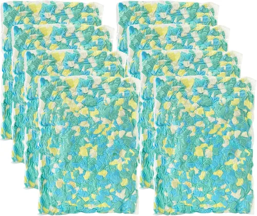 Vista 20 de Relleno de puf de 5 libras, relleno de espuma viscoelástica triturada azul para almohadas y camas para perros