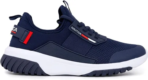 Vista 2 de Nautica Zapatillas deportivas para hombre, cómodas, informales, con cordones, a la moda, para caminar, pantalones deportivos ligeros