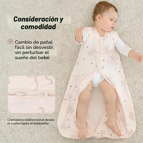 Vista 5 de JELLYMONI Saco de dormir para bebé de 0 a 6 meses, 100% algodón, paquete de 3, 0.5 TOG, manta vestible para bebé, saco de dormir para bebé