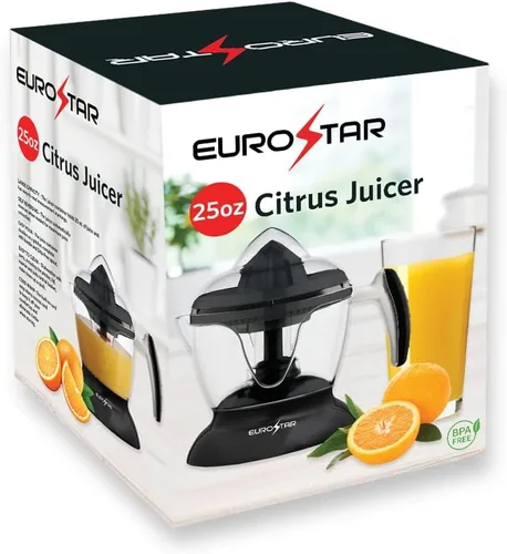 Vista 5 de EUROSTAR ECJ600BLACK - Exprimidor eléctrico de cítricos de 25 onzas, color negro