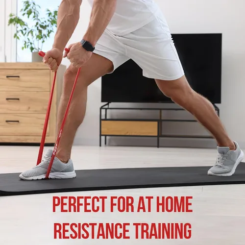 Vista 4 de HGT - Banda de resistencia larga – Banda de entrenamiento extra fuerte sin látex para mujeres y hombres – Soporta estiramiento, yoga y pilates