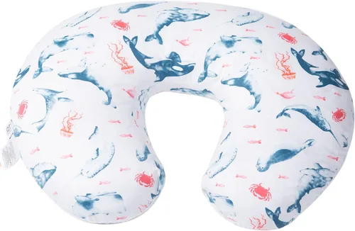 Vista 12 de LAT - Almohada de lactancia para lactancia materna, funda extraíble 100% algodón, almohadas ergonómicas para lactancia materna para mamá y bebé