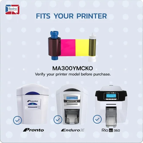 Vista 2 de Magicard MA300YMCKO - Cinta de color - YMCKO - 300 impresiones con demostración de software Bodno