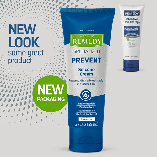 Vista 2 de Medline Remedy - Crema de silicona especializada para hidratación de la piel, fórmula avanzada, 2 onzas
