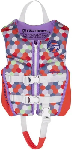 Vista 2 de Full Throttle Chaleco salvavidas para niños Rapid Dry Flex Back, Azul