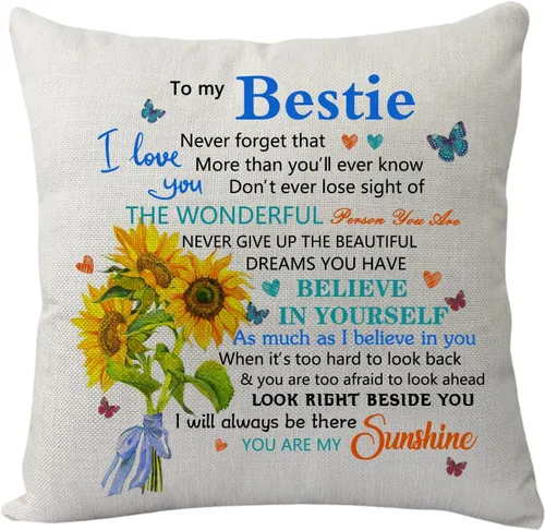 Vista 5 de Funda de almohada para regalo de sobrina sobrino, inspiradora funda de almohada con texto en inglés "Never Forget That I Love You", divertida funda