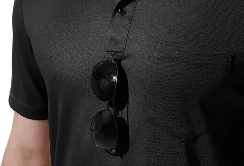 Vista 6 de YSENTO Polo para hombre, de manga corta, con cuello y bolsillo