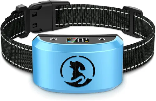 Vista 9 de Collar antiladridos para perros grandes y medianos, recargable, con 8 pitidos de vibración de sensibilidad ajustables, IP67, impermeable