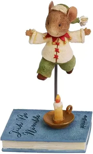 Vista 3 de Enesco Tails with Heart Jack Be Nimble Mouse Figurine 6005744 Nuevo