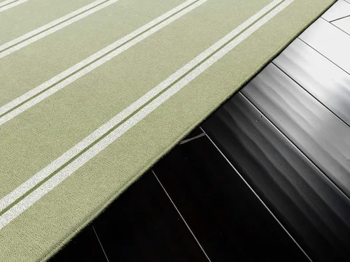Vista 5 de [Usado] Brumlow Mills Alfombra de interior con estampado tradicional de rayas verticales, perfecta para decoración de sala de estar, comedor, Verde